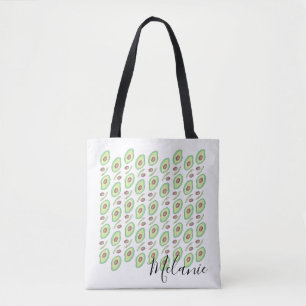 Tote Bag Motif à main de fruits à l'Avocado Pits Slices