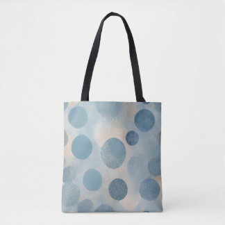 Tote Bag Motif à points bleus scandinaves