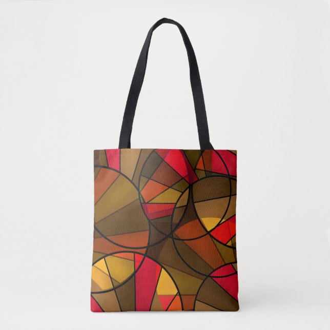 Tote Bag Motif abstrait coloré (Devant)