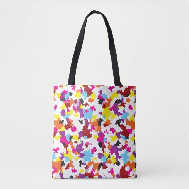 Tote Bag Motif Abstrait couleur cristallin irrégulier (Devant)
