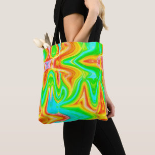 Tote Bag Motif Abstrait de couleur vive