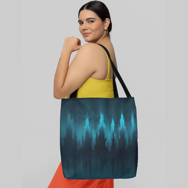 Tote Bag motif abstrait de flèches bleues et noires (Créateur téléchargé)