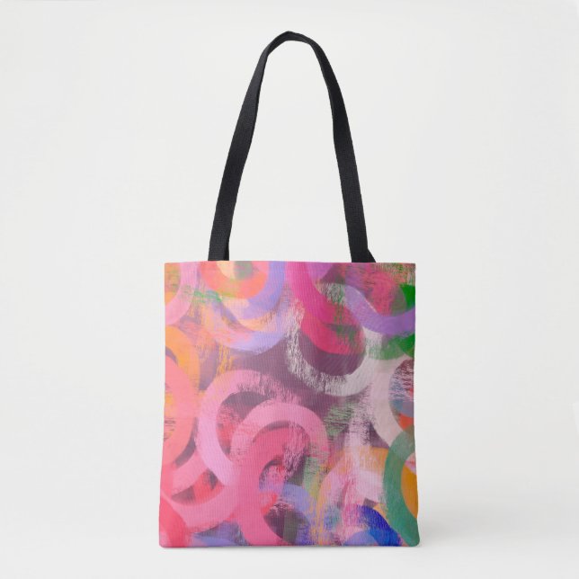 Tote Bag Motif abstrait fait main. Art moderne (Devant)