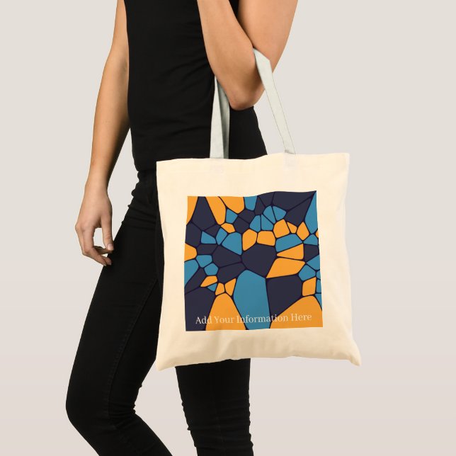 Tote Bag Motif Abstrait géométrique coloré personnalisé (Devant (produit))