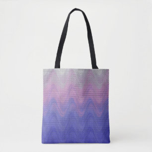Tote Bag Motif Abstrait Hexagon violet rose