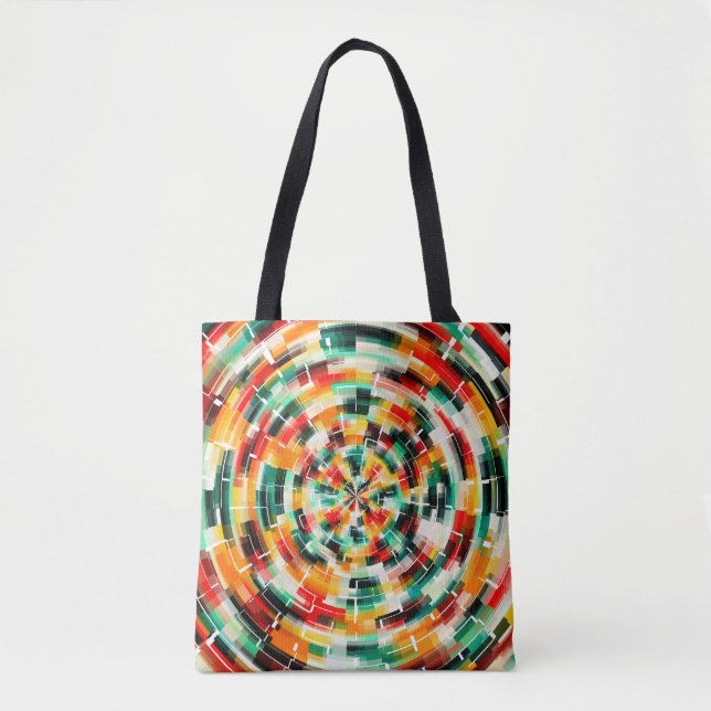 Tote Bag Motif Abstrait multicolore (Devant)
