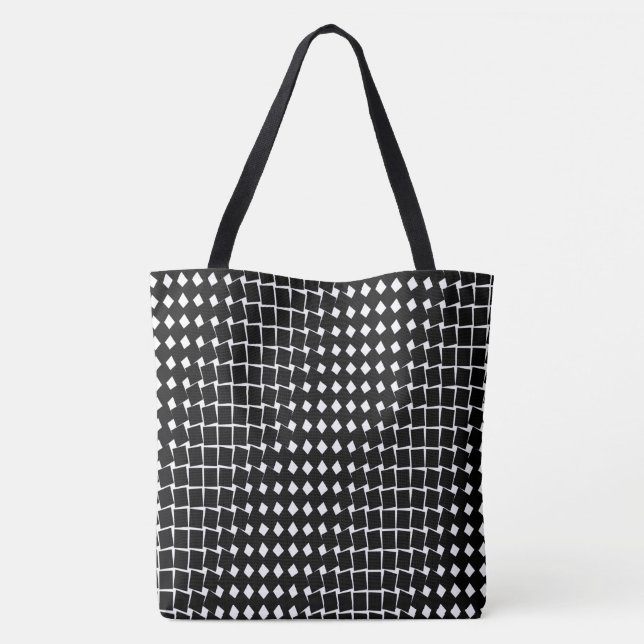 Tote Bag Motif abstrait noir (Dos)