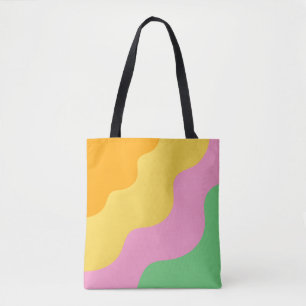 Tote Bag Motif Abstrait Pastel