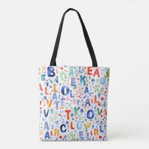 Tote Bag Motif alphabet