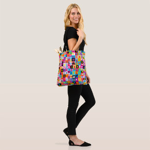 Tote Bag Motif Alphabet Jumble