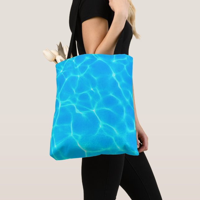 Tote Bag Motif Aqua Avec Réflexion Vagues (De près)