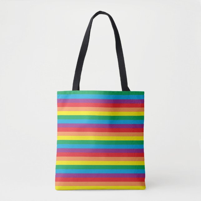 Tote Bag Motif arc-en-ciel simple (Devant)