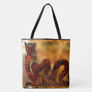 Tote Bag Motif asiatique dragon chinois