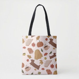Tote Bag Motif automne cosy