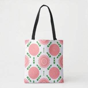 Tote Bag motif aux fleurs roses