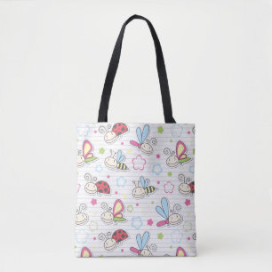 Tote Bag motif avec des insectes