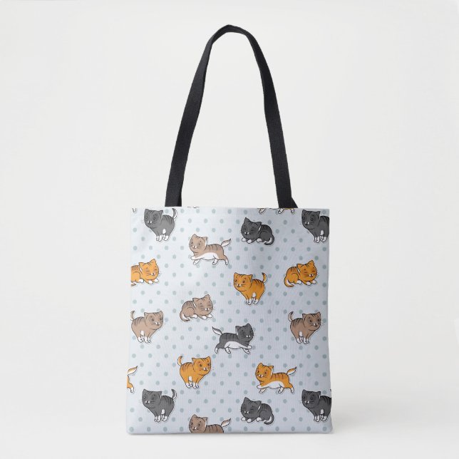 Tote Bag motif avec les chats drôles (Devant)