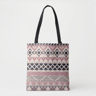 Tote Bag Motif aztèque. Arrière - plan tribal vintage