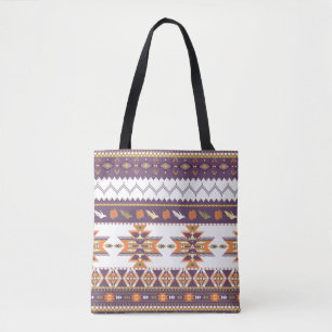 Tote Bag Motif aztèque coloré