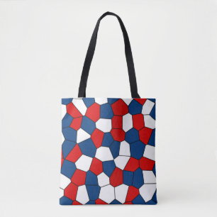 Tote Bag Motif blanc bleu rouge