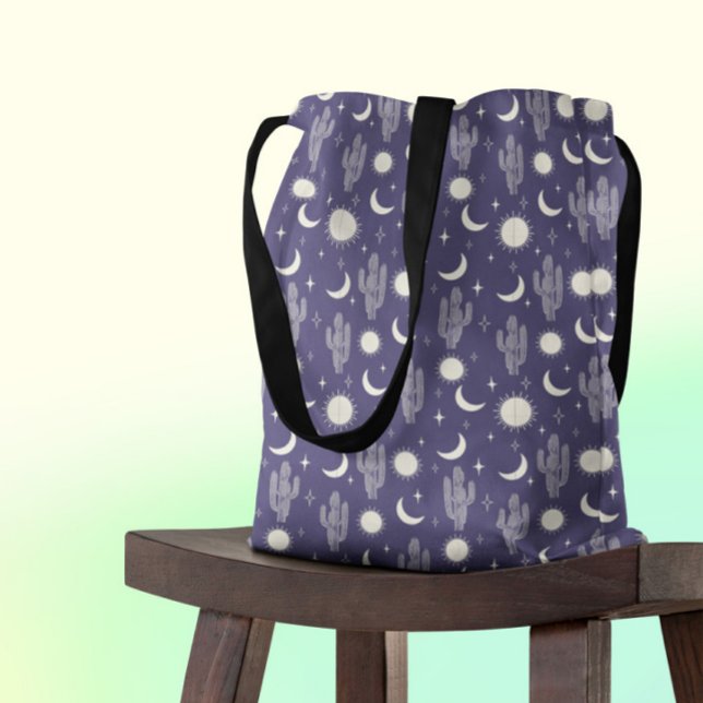 Tote Bag Motif blanc Cactus (Créateur téléchargé)