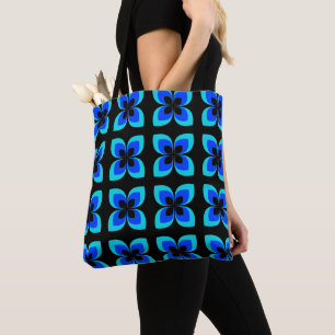 Tote Bag Motif bleu bicolore