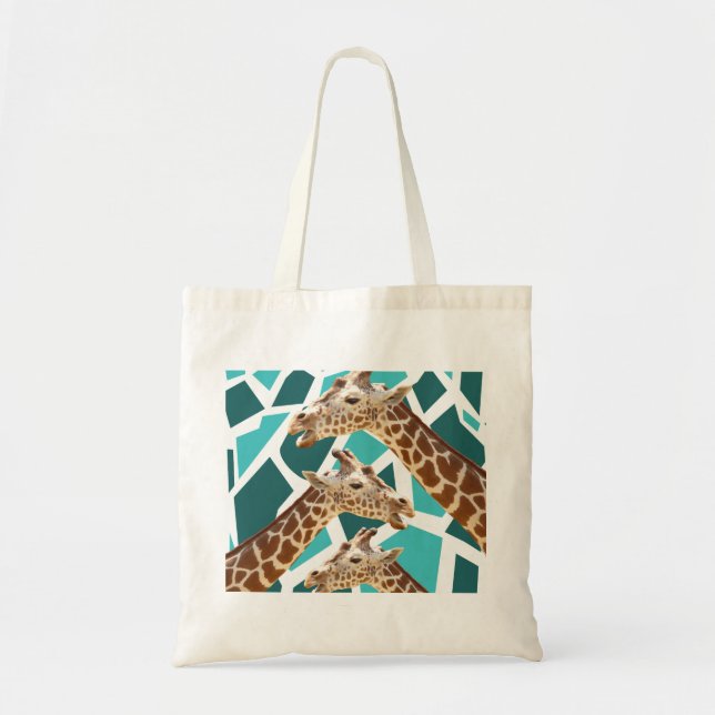Tote Bag Motif bleu turquoise d'animal sauvage d'impression (Devant)
