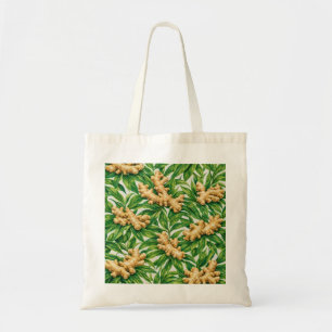 Tote Bag Motif botanique tropical de la racine de gingembre