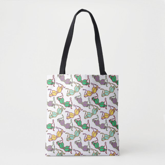 Tote Bag Motif Bra multicolore (Devant)