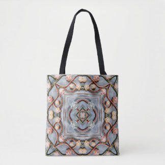 Tote Bag Motif broderie avec dentelle de fil de coton, perl