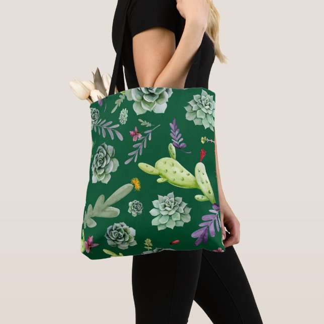 Tote Bag Motif Cactus 3 (De près)