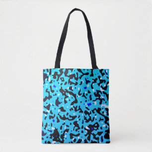 Tote Bag Motif Camo bleu