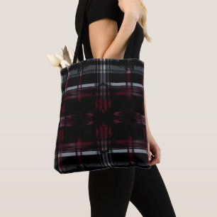 Tote Bag Motif carreaux gothique grunge ravagé cool