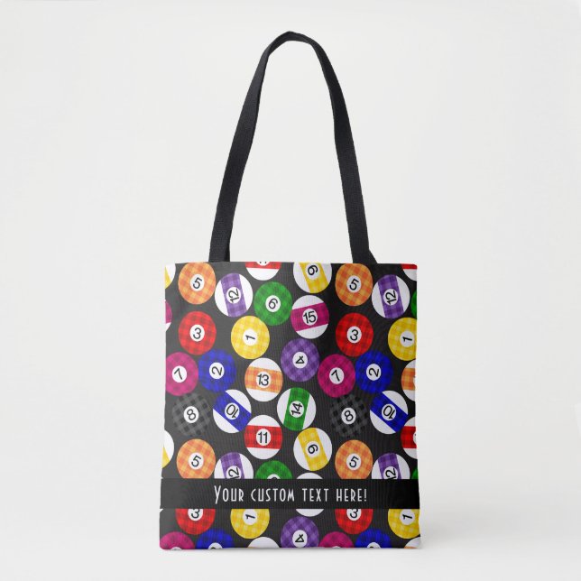 Tote Bag Motif Checkered de billards de style campagnard (Devant)