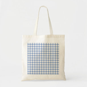 Tote Bag Motif classique En vichy bleu coché