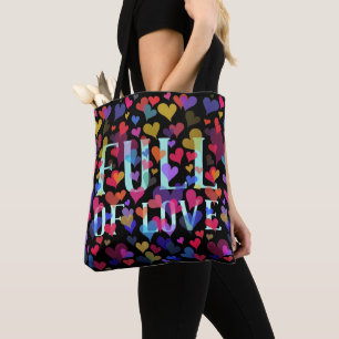 Tote Bag Motif Coeur rose mignon Joli Fille Élégant Drôle