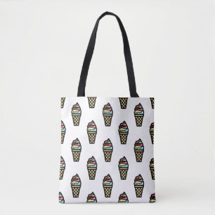 Tote Bag Motif couleur crème glacée