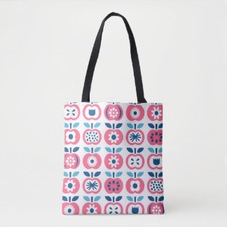 Tote Bag Motif couleur rétro Apple sans couture