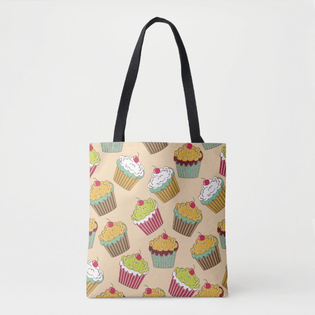 Tote Bag Motif Cupcake (Devant)