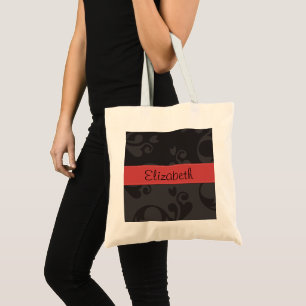 Tote Bag Motif Damas, Damas Gris, Votre Nom