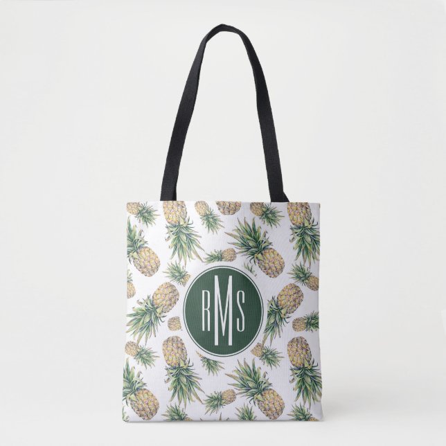Tote Bag Motif d'ananas d'aquarelle (Devant)
