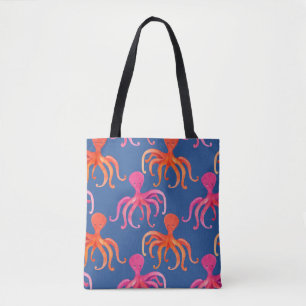 Tote Bag Motif d'aquarelle octopus de dessin coloré