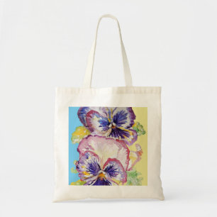 Tote Bag Motif d'aquarelle rose et jaune pâle