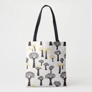 Tote Bag Motif d'arbre baobab fantaisiste