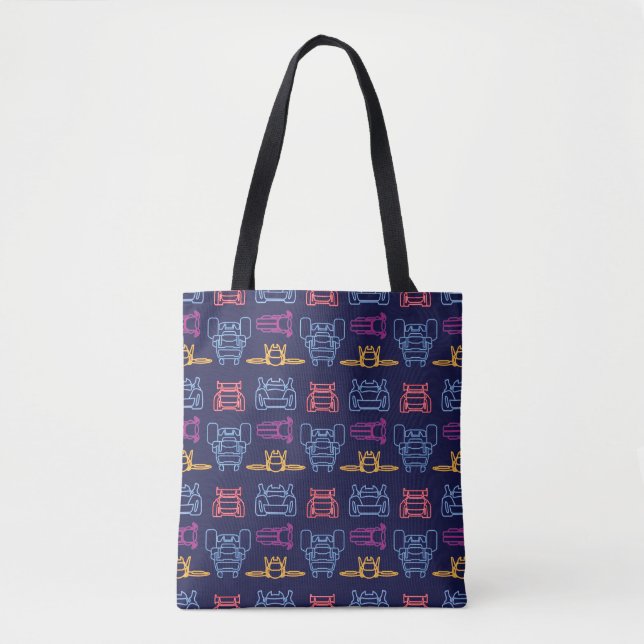 Tote Bag Motif d'arrière-plan Batwheel™ Neon (Devant)