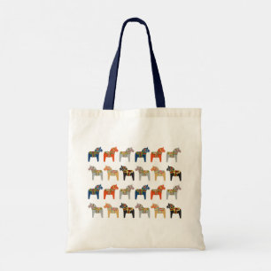 Tote Bag Motif d'art populaire suédois Dala Horse