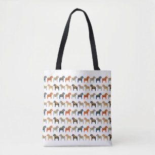 Tote Bag Motif d'art populaire suédois Dala Horse