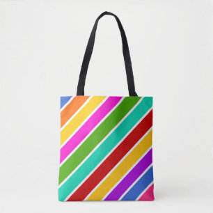 Tote Bag Motif de bandes de bonbons de couleur rétro