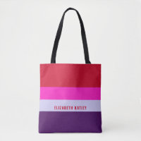 Motif de bandes rouge, rose et violet