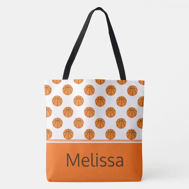 Tote Bag Motif | de basket-ball personnalisé (Devant)